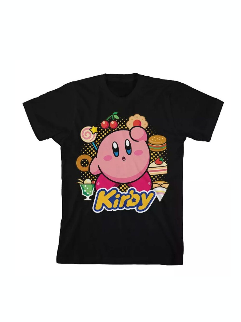 Kids Nintendo Kirby Circle Of Food Graphic Tee T-Shirt